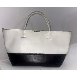 Vintage Y2K Hype Colorblock Mod Leather Box Tote Shoulder Bag Handbag Purse thumbnail 7