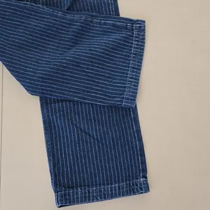 ASOS DESIGN Tailored Pinstripe Jeans Pants and Crop Top Set thumbnail 3