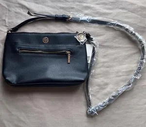 Anne Klein Purse Black Faux Leather thumbnail 1