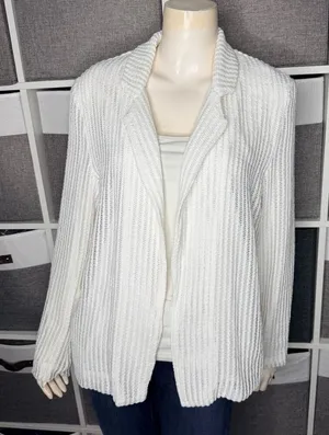 92 West Boutique Brand White Blazer Size Medium thumbnail 1