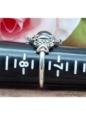 Vintage 70's AVON Midnight Splendor Hematite Ring Witchy Whimsigoth Size 7.5 thumbnail 9