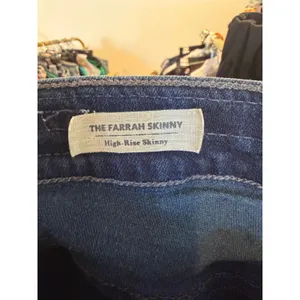 AG Adriano Goldschmied The Farrah Skinny High Rise Jeans Dark Blue 30R DMS1379 thumbnail 3