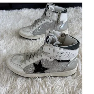 Vintage Havana Womens High‎ Top Sneakers Rhinestone Star White Silver Size 5 thumbnail 4