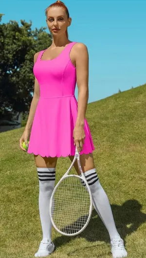 Attraco Women’s Scalloped Tennis Dress Size Small NWT thumbnail 1