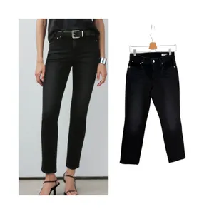 AYR The Stir Jeans Black High Rise Straight Crop Stretch‎ Denim 27S thumbnail 2