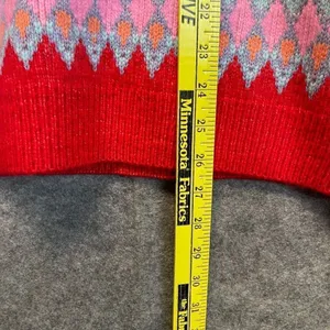 NWT ST. JOHN'S BAY Sweater Women’s XL Multicolor Fair‎ Isle Cable Knit Pullover thumbnail 9