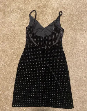 Boutique Velvet Polka Dot Glitter Mini Dress thumbnail 2