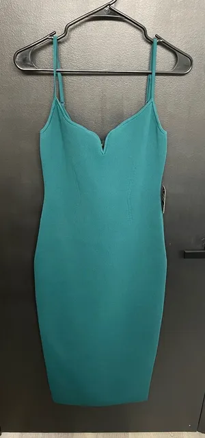 Express Teal Spaghetti Strap Midi Dress thumbnail 1