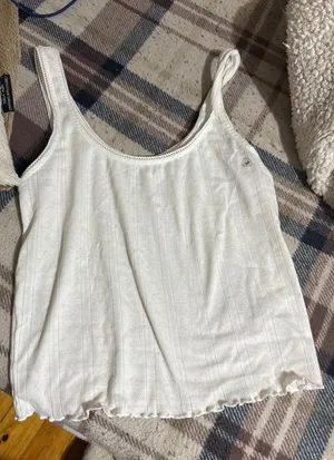 American Eagle White  Crop Top thumbnail 1