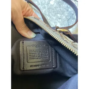 Coach Kelsey Satchel Signature Jacquard Canvas Brown Crossbody Bag F27580 thumbnail 5
