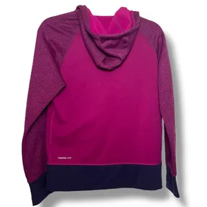 Nike Pink Fleece Performance Therma-Fit Full Zip Hoodie Jacket Medium thumbnail 6