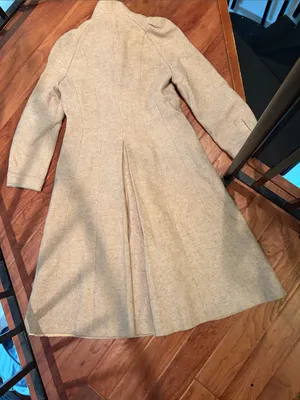 Non Signe Wool Blend Long Toggle Coat in Creme Tan Size M thumbnail 10