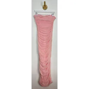 HOUSE OF CB Sofia Strapless Ruched Gown in Fairy Pink Size Large thumbnail 5