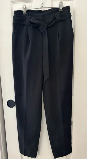 Express Tie Belt Black Pants thumbnail 1