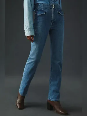 Anthropologie Maeve Bombshell Slim Straight Jean size 26 thumbnail 2