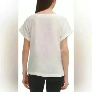 Calvin Klein women’s rolled cuff short sleeve top. Size Medium. thumbnail 3