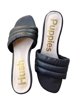 Hush Puppies Women’s Black Padded Slide Mules thumbnail 1
