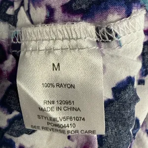Olive and Oak Abstract Print Purple Blue White Sleeveless Blouse Size Medium thumbnail 8