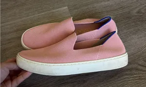 rothy’s RETIRED RARE the sneaker coral pink slip-on shoes limited edition 8 thumbnail 9