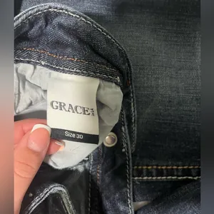 GRACE IN LA Bootcut Blue Jeans thumbnail 4