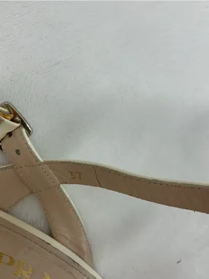 Prada Cream Patent Leather Ankle-Strap Heels B51 thumbnail 7