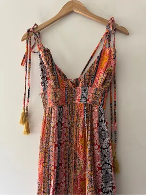 NEW!! En Creme Gorgeous Boho‎ Pattern Maxi Dress thumbnail 4