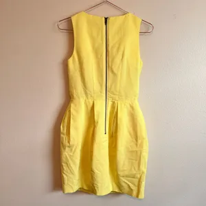 ASOS Mini Dress Womens 2 Yellow Crystal Embellished Pleated Summer Wedding Party thumbnail 4