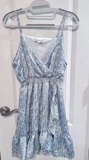 Altar'd State Blue Floral Mini Dress thumbnail 1