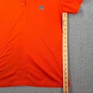 Auburn Tigers Women's Short Sleeve Polo Shirt Size XL Orange Russell Athletics thumbnail 5