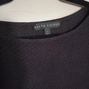 Ralph Lauren Black Label Sweater Textured Knit‎ Black Linen Blend Women's Small thumbnail 7