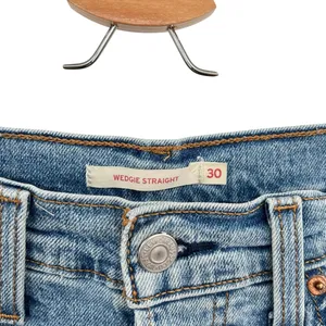 Levi's Wedgie‎ Straight Jeans Distressed Denim Medium Wash Blue Size 30 thumbnail 14