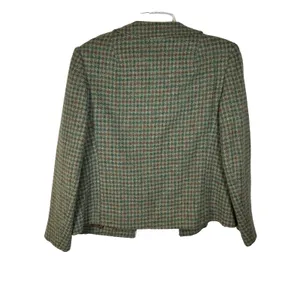 Vintage‎ 80's Wool Women's Green Plaid Jacket Preppy thumbnail 2