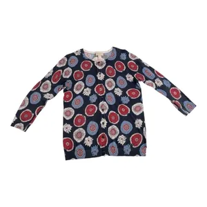 Ann Taylor Loft Women's Red White Blue Print Lightweight Cardigan Size Medium thumbnail 5