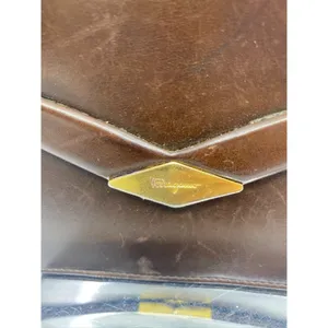 Salvatore Ferragamo Vintage Brown Clutch thumbnail 3