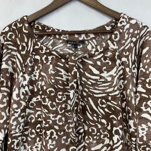 Jackie O Loungewear‎ Maxi Dress Womens Small Resort Coastal Animal Print Stretch thumbnail 4