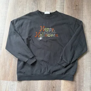 Vintage Endless Designs Happy Halloween Embroidered Crewneck Sweatshirt thumbnail 1
