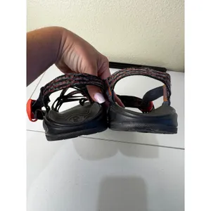 Chacos ZCloud 2 Sandals Womens 9 Strappy Toe Loop Black Orange Hiking Gorpcore thumbnail 6