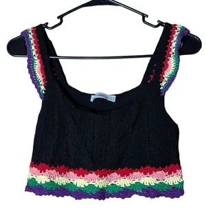 ‎Zara Women’s Crochet Crop Top Size M thumbnail 1
