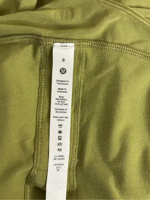 Lululemon Modal-Silk Yoga Tank Top Bronze Green W1DHUS size 8 thumbnail 4