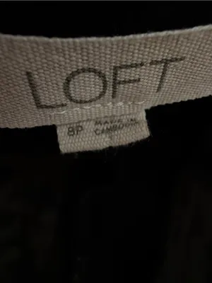 LOFT Black Wide Leg Career Dress Pants Women’s 8P Petite High Rise Trouser thumbnail 6
