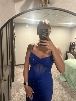 Blue Prom Dress Size 4 thumbnail 6