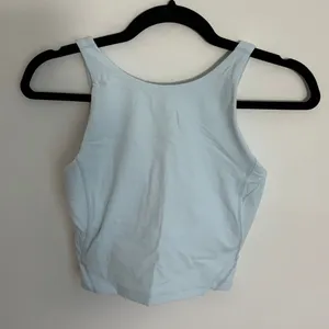 Lululemon Align Ribbed High-Neck Tank Top‎ Light Blue Cropped Size 4 thumbnail 2
