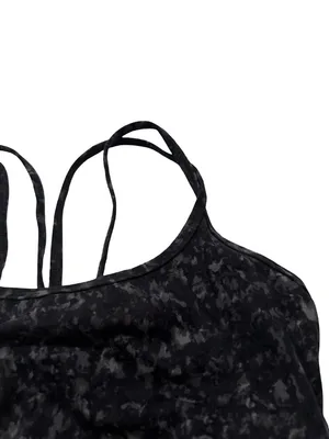 All In Motion Black Gray Marbled Strappy Crisscross Mesh Bra Yoga Medium Women's thumbnail 8