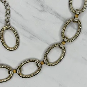 Chunky Textured Oval Link Gold Tone Chain Belt Large/XL (L/XL) ✨ thumbnail 6