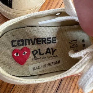 Comme des Garcons PLAY x Converse Chuck Taylor All Star Low Cream‎ Shoes size 6 thumbnail 8
