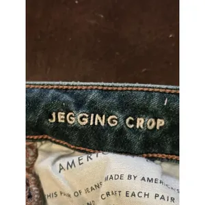 American Eagle Outfitters Jeans Womens 6 Medium Wash Jegging Crop Distressed thumbnail 8
