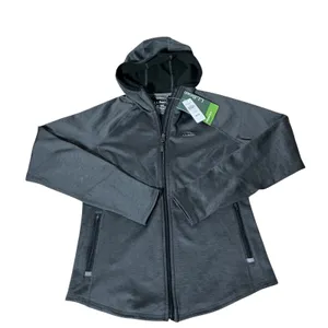 NEW LL Bean Stretch Tech Hoodie Womens XS Alloy Gray Full Zip Performance Jacket thumbnail 1