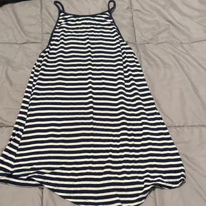 American Dream Striped Navy & White Tank Top (M) thumbnail 4