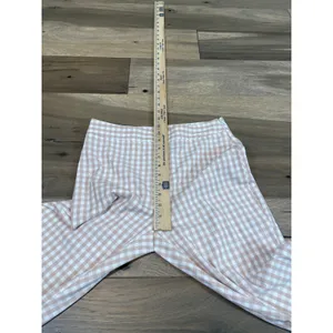 Alex Marie Pants Size 4 White Pink Gingham Lightweight Flare Leg Side Zip thumbnail 5