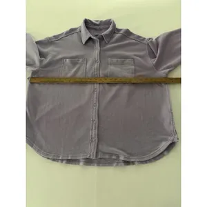 Aerie Shacket Shirt Lumberjane Size M Lilac Grunge Boho Oversized Layer thumbnail 7